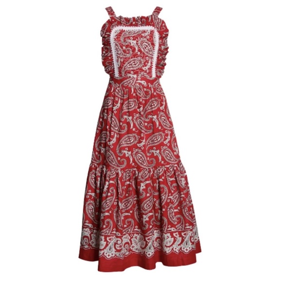 Sea New York Theodora Paisley Print Apron Dress - Picture 5 of 6